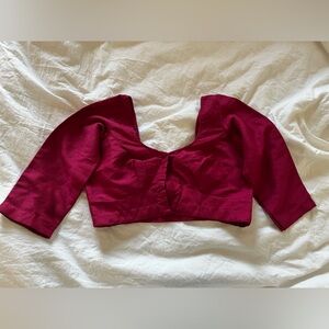 Indian/Pakistani silk designer burgundy blouse for Saree & Lehenga